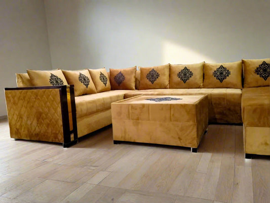 Comfort Crest 10-seater U shape sofa set+center table