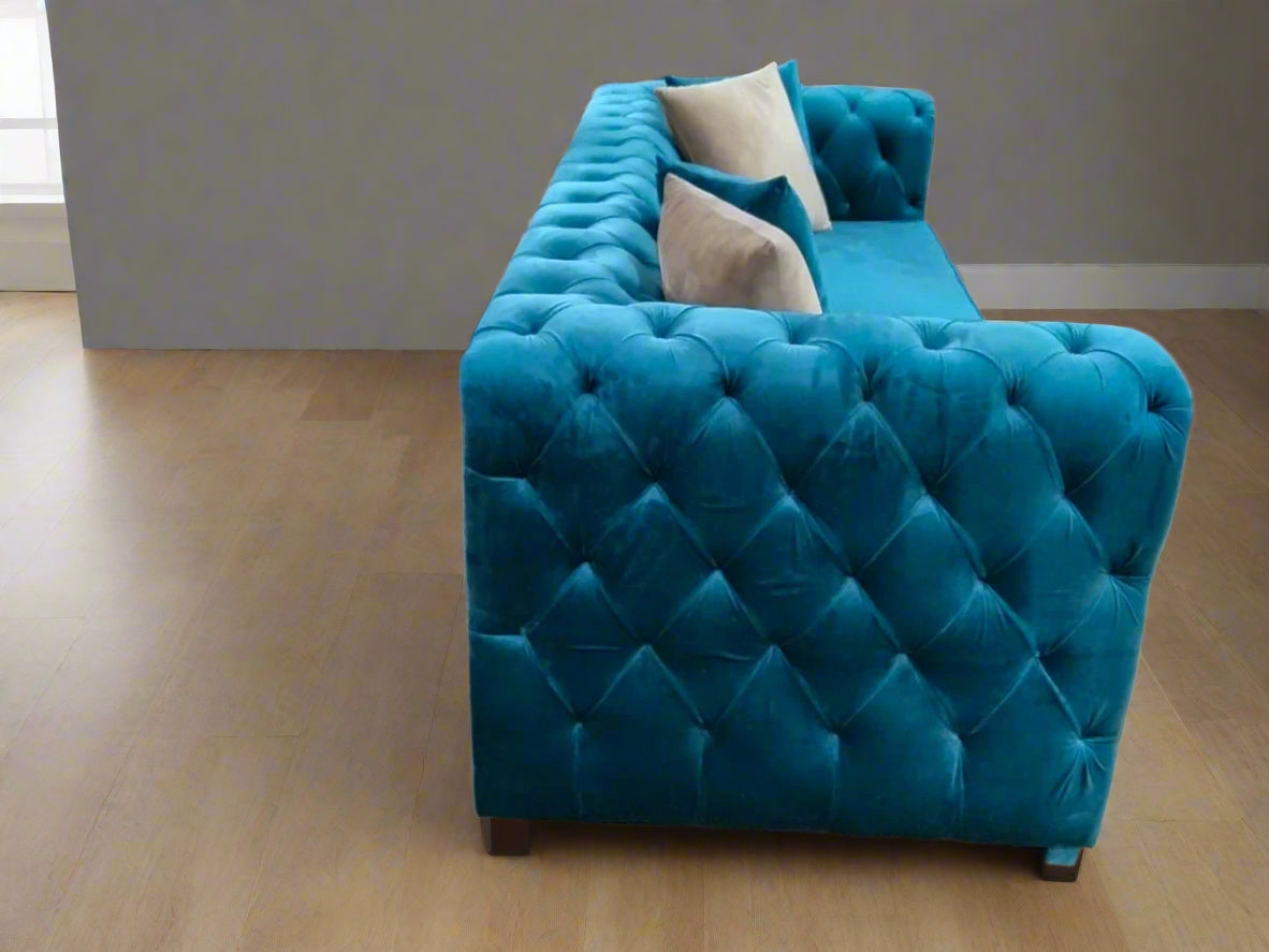 Velvet retreat 6-seater sofa set