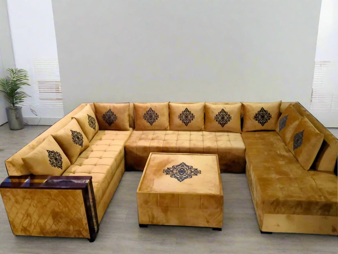 Comfort Crest 10-seater U shape sofa set+center table