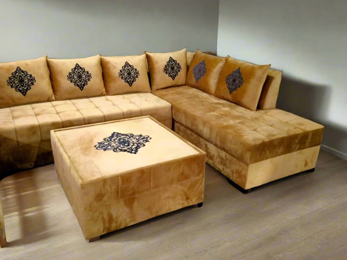 Comfort Crest 10-seater U shape sofa set+center table